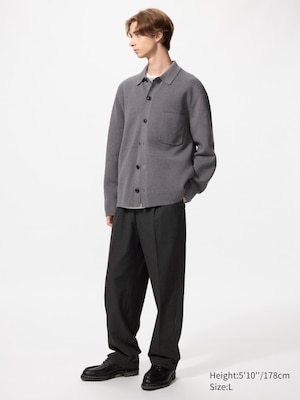 Pleated Wide Pants | Brushed Twill