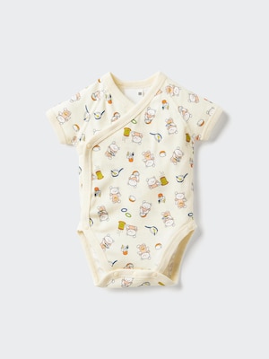 Baby The Picture Book Collection Short Sleeve Bodysuit | Open Front | Koguma-chan