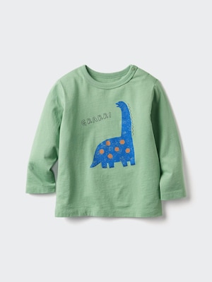 Baby Dinosaur Embroidered T-Shirt | Long Sleeve