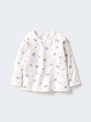 Baby Long Sleeve Crew Neck T-Shirt | Frilled | Printed